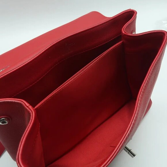 Louis Vuitton Lockme Red Leather Satchel 1022-032225 - Picture 10 of 12